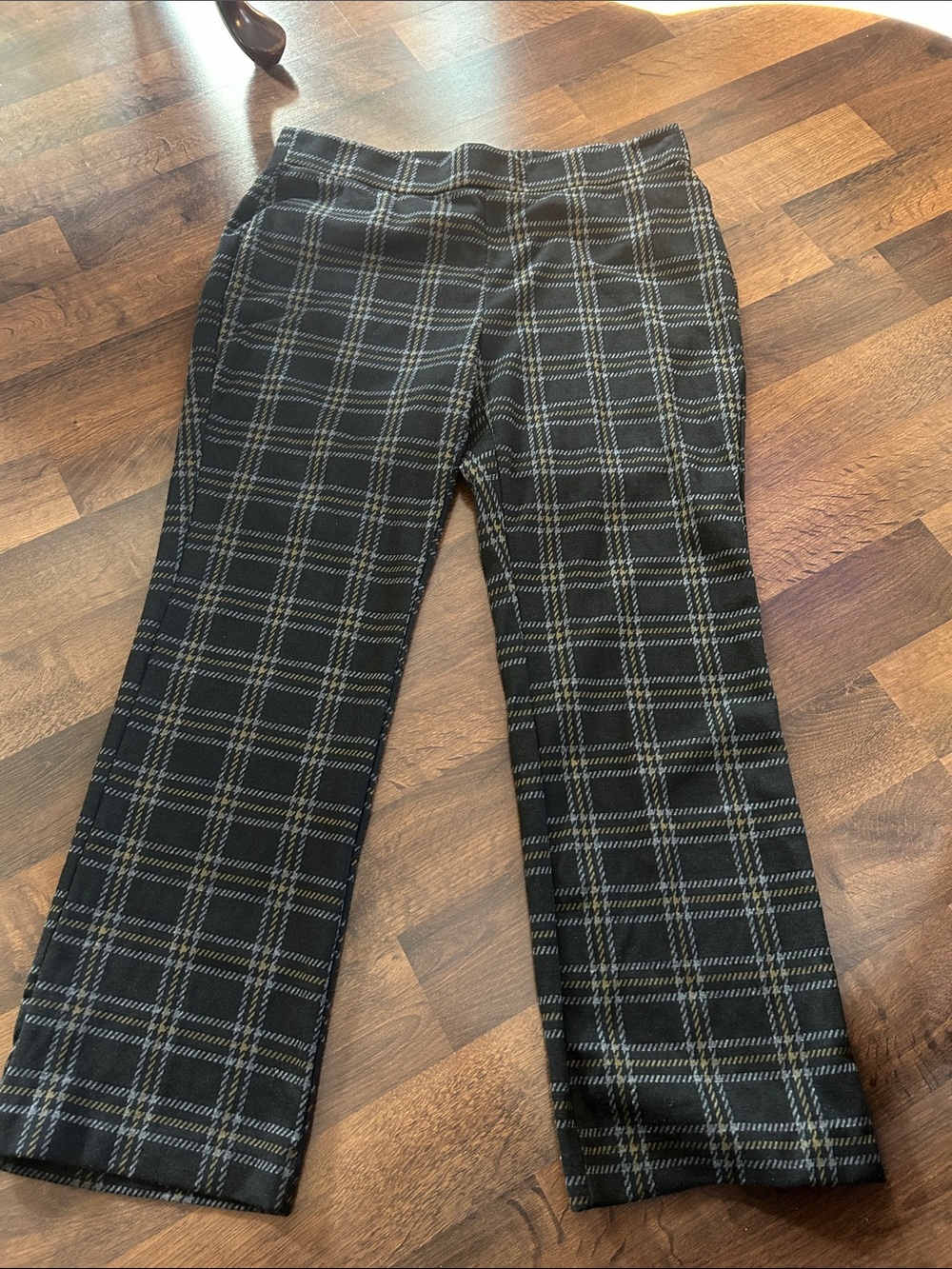 Time and Tru Black Plaid Trousers